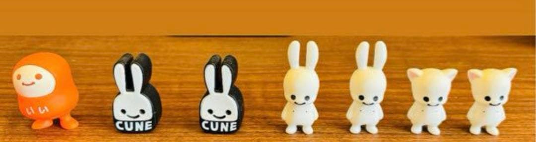 CUNE ソフビ　しねばいいのにね　うさぎ　ねこ