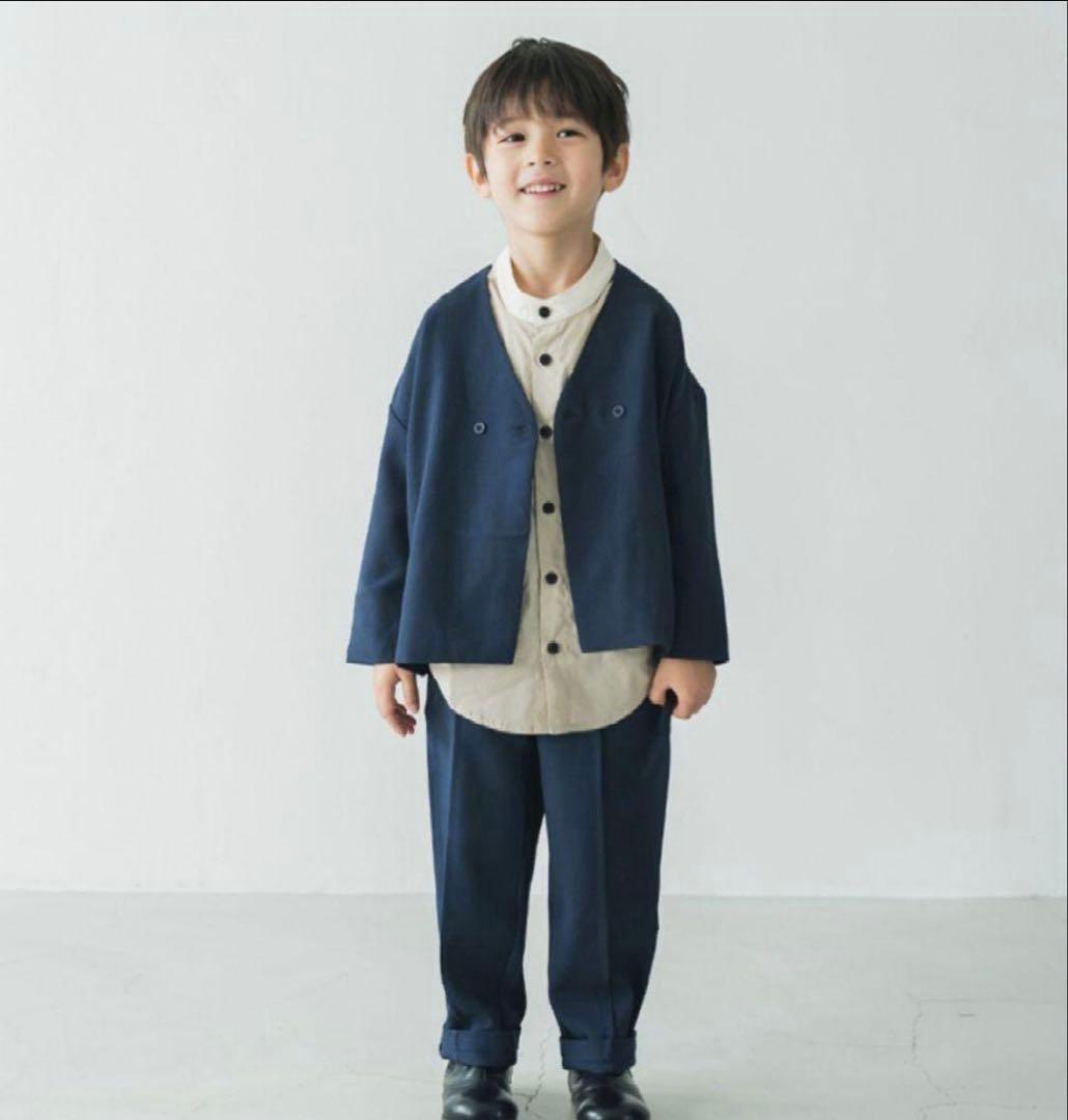 【美品　riziere　リジュール】　セットアップ　シャツ　ネクタイ　100