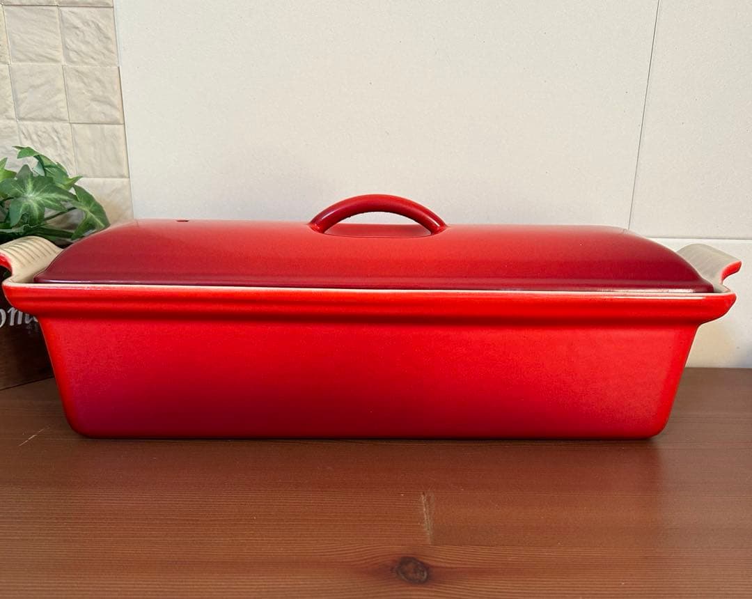 LE CREUSET ☆ル・クルーゼ☆テリーヌ型32cm☆チェリーレッド☆