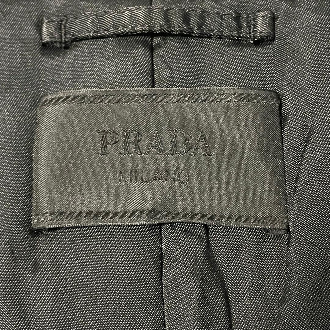 【美品】PRADA カーブドオフィサージャケット AW08 サイズ52 黒