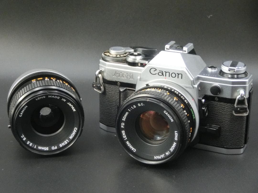 フィルムカメラ Canon AE-1 FD 50mm F1.8 / 35mm F3.5 S.C.