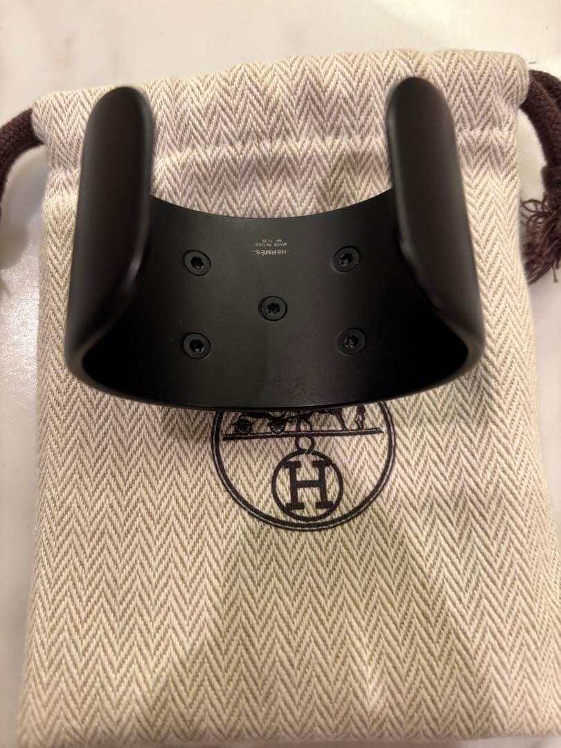 美品　エルメス コリエドシアンバングル ブラック