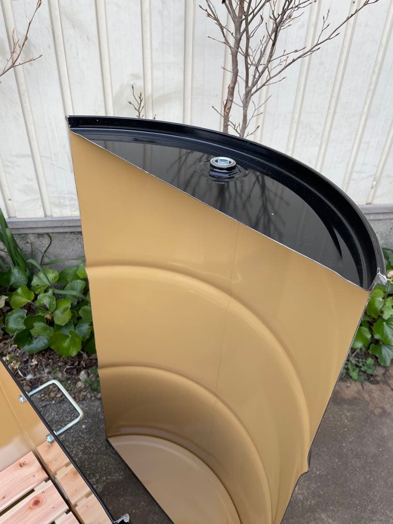 ドラム缶風呂 横置きタイプ すのこ付き