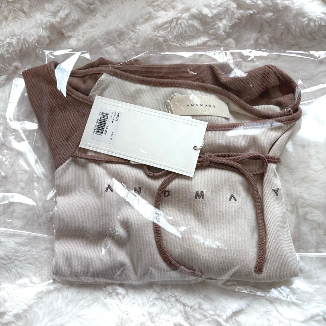 【新品未使用】Alma ribbon tops beige