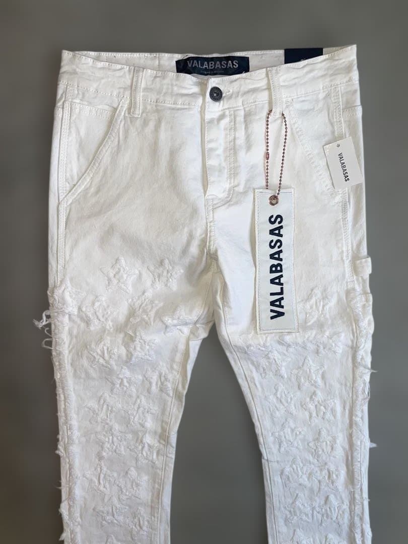 KKsnxm 　バラバサス　ホワイトスターフレアデニム 30