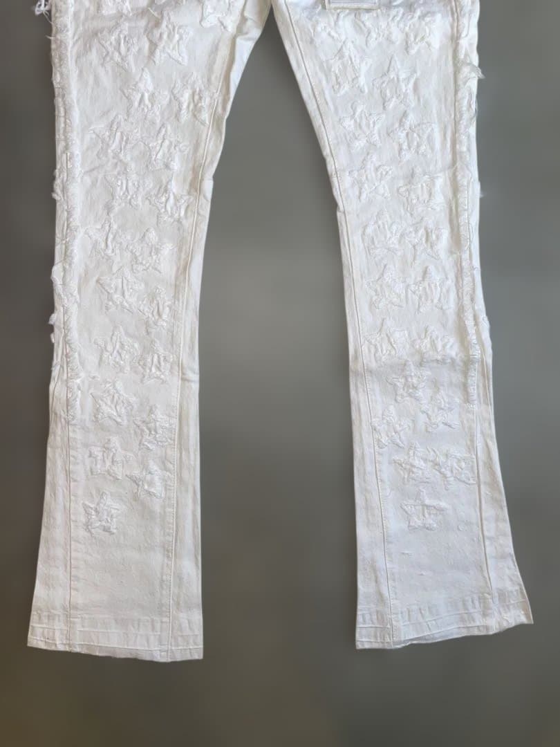 KKsnxm 　バラバサス　ホワイトスターフレアデニム 30