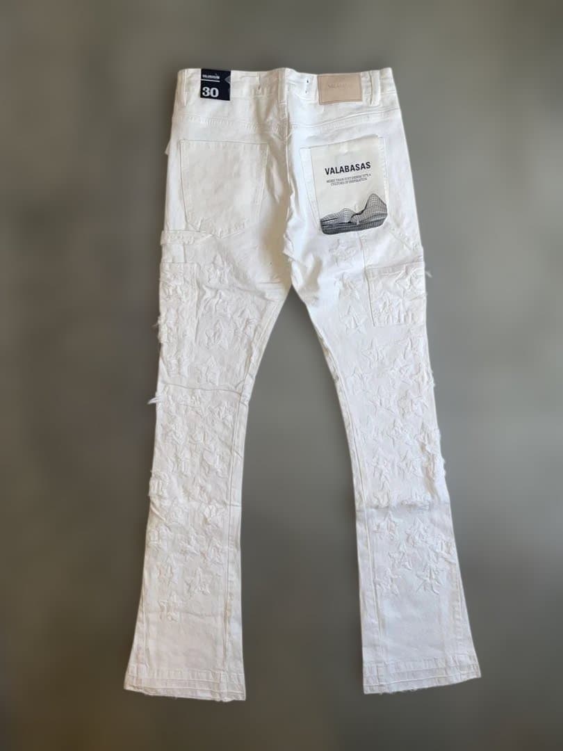 KKsnxm 　バラバサス　ホワイトスターフレアデニム 30