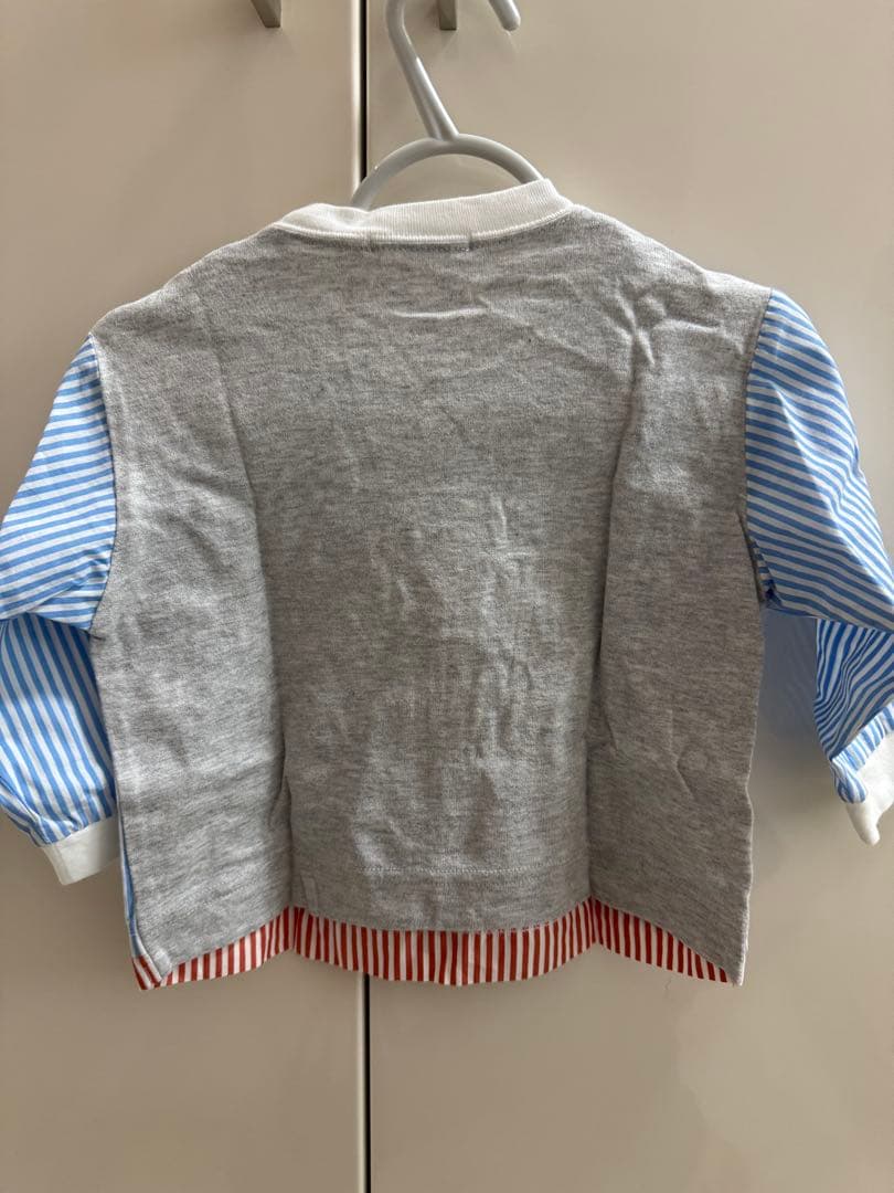 familiar ストライプ柄長袖Tシャツ