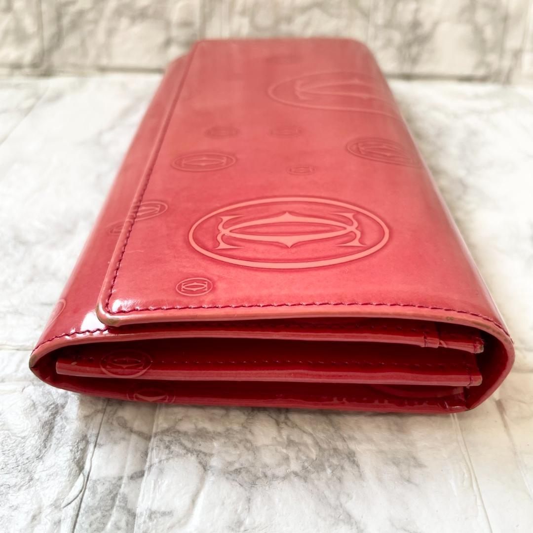 美品✨Cartier ハッピーバースデー　長財布　パテントレザー