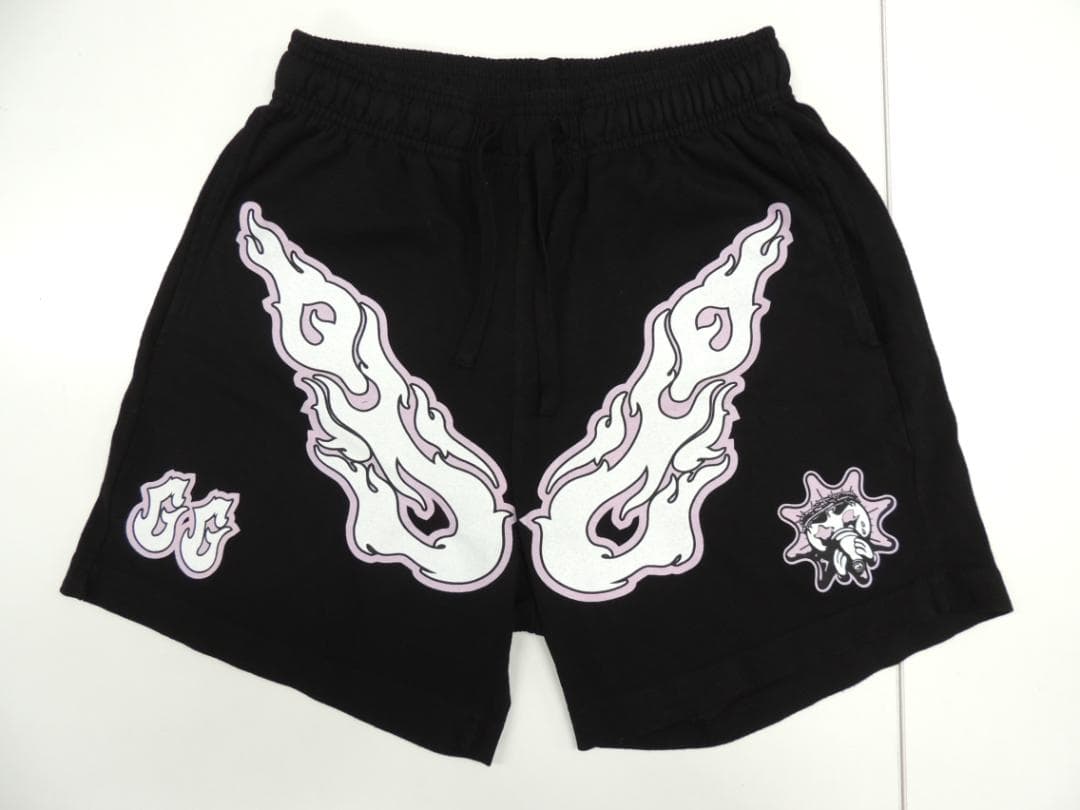 GLO GANG Flaming Glo Shorts USA製 ロゴ ショーツ