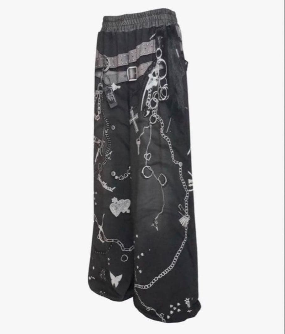 パンツ THEREDTHREAD S print sweat2 toys black