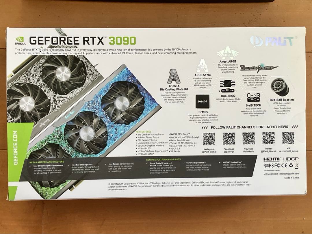 グラフィックボード・グラボ・ビデオカード PALIT GeForce RTX 3090 24GB Game Rock