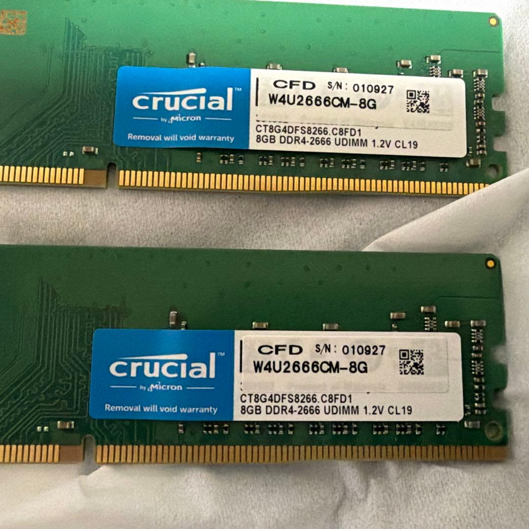 Crucial DDR4-2666 メモリー 8GB×2