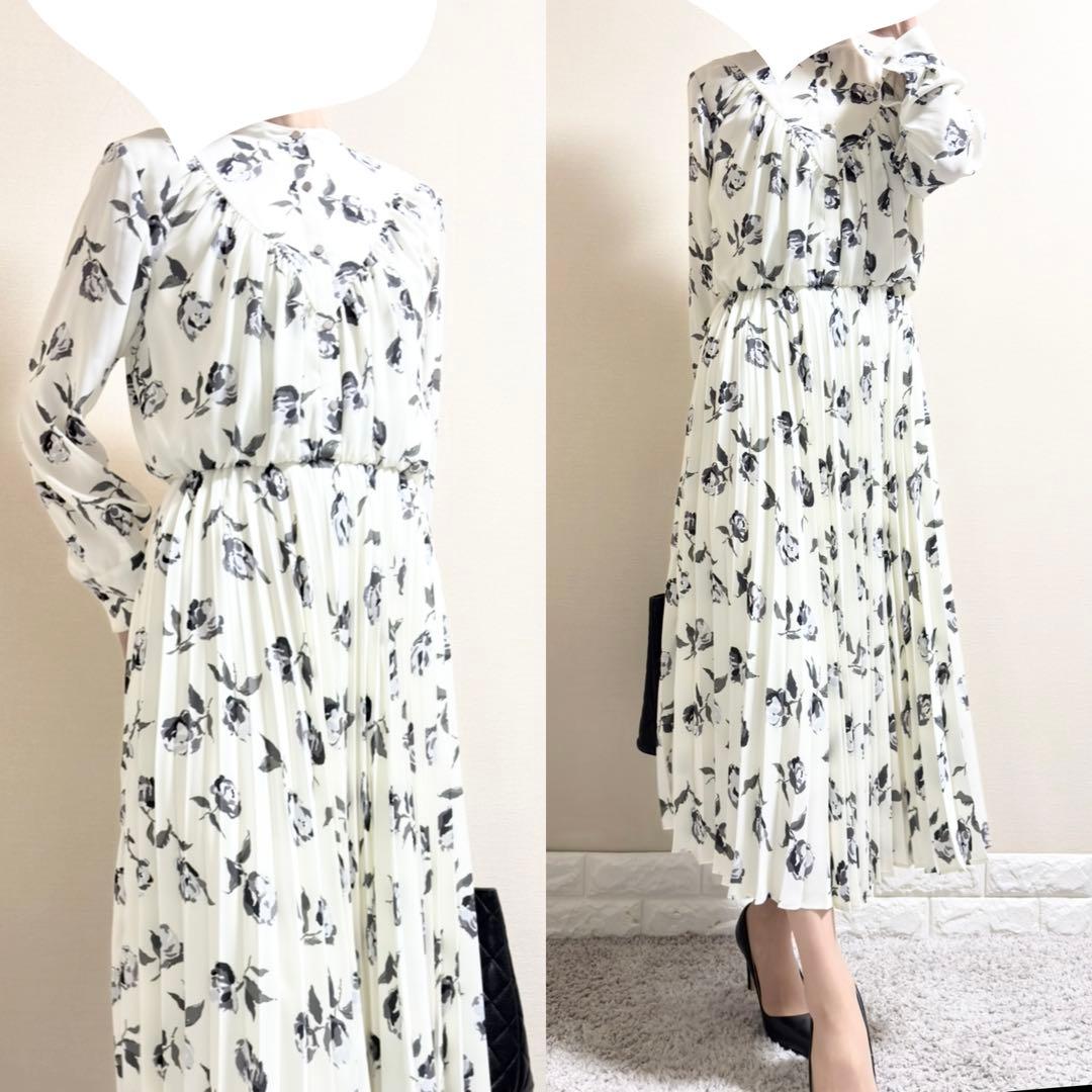 【美品！入学式　セレモニー　ワンピース　M】アンタイトル 花柄　2 アイボリー