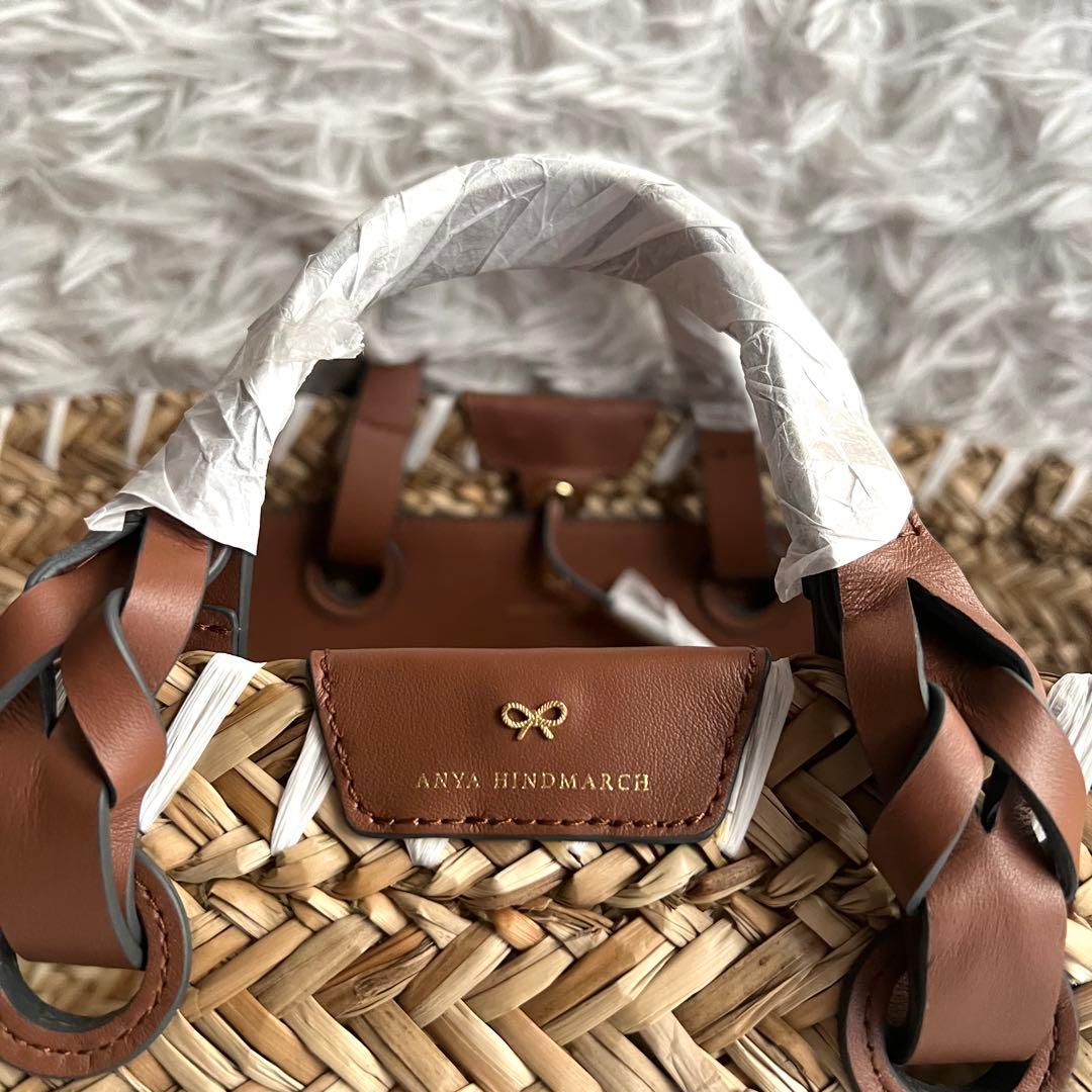 未使用品 アニヤハインドマーチ カゴバッグ アイズ 大容量 ラフィア ラージ