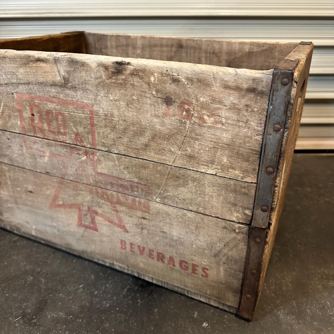 RED A ROW ヴィンテージ木箱 アメリカン雑貨