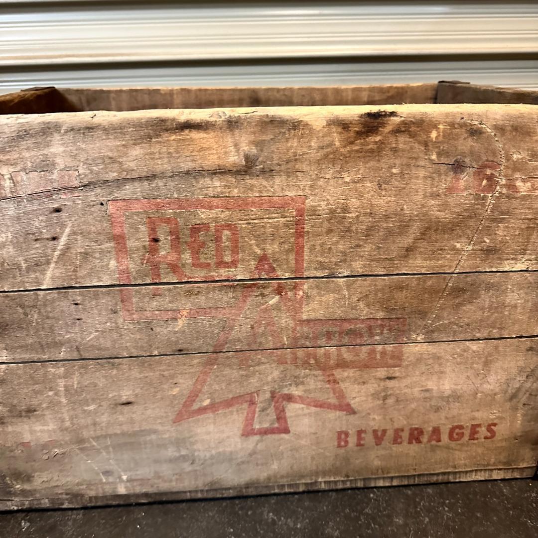 RED A ROW ヴィンテージ木箱 アメリカン雑貨