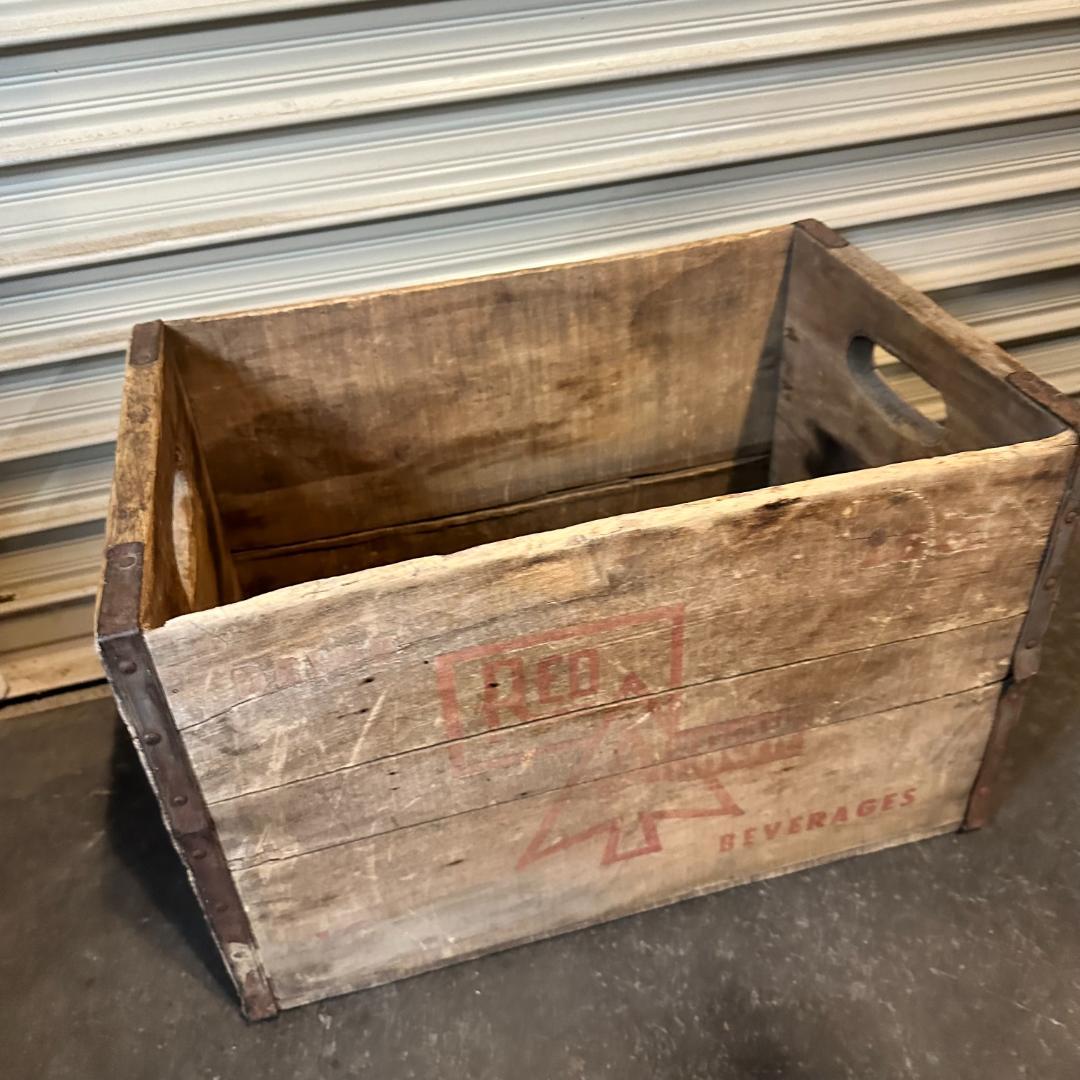 RED A ROW ヴィンテージ木箱 アメリカン雑貨