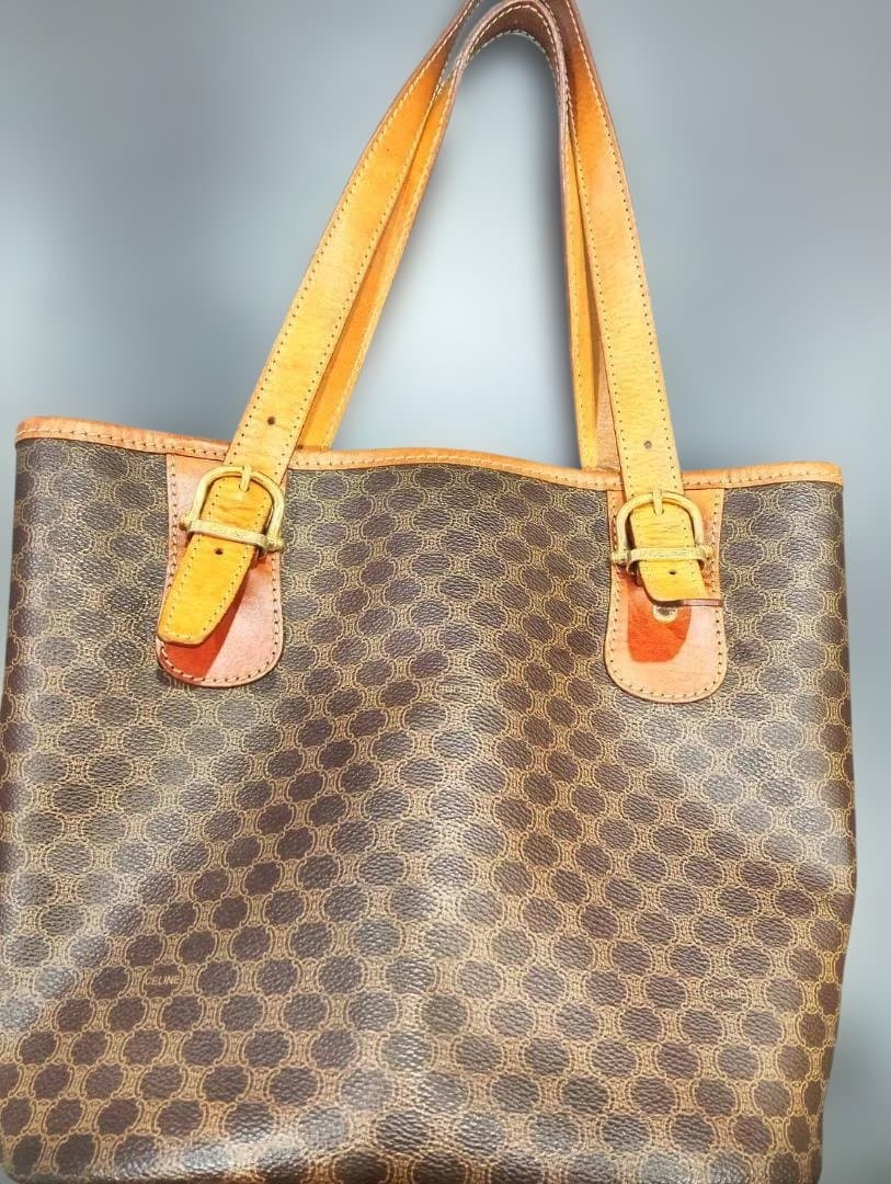 ポリゴン柄ブラウン・トートバッグ