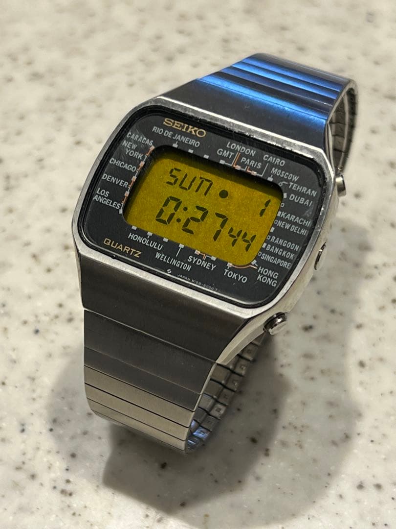 SEIKO セイコー ワールドタイム M158-5000 デジタル　動作確認済み