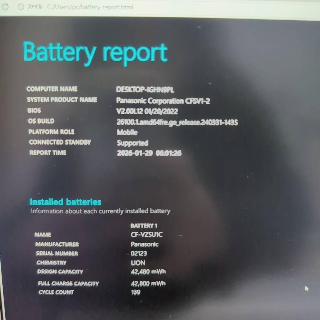 美品 レッツノート CF-SV1 12.1型 Office2021 第11世代