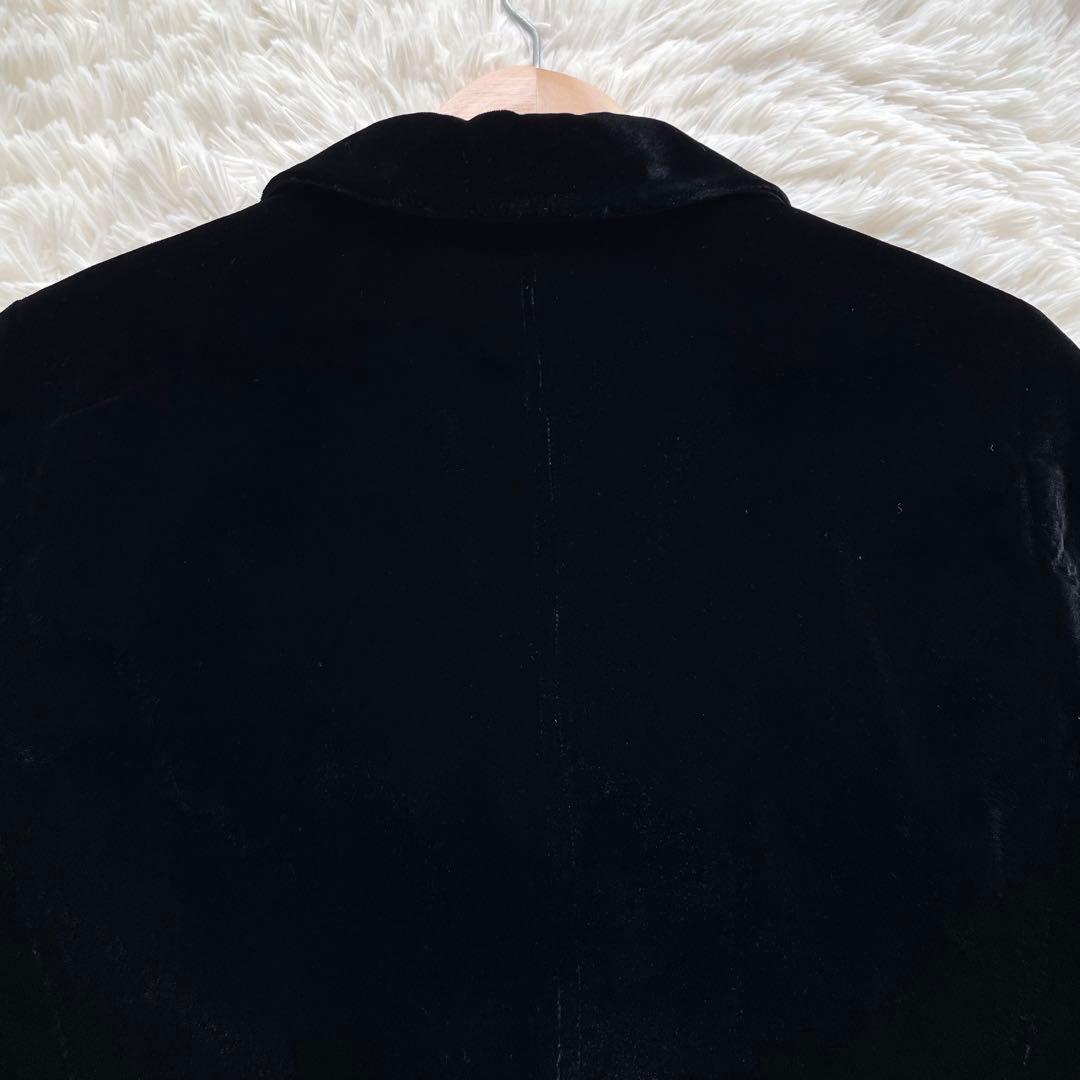 美品✨ジョルジオアルマーニ　テーラードジャケット　ベロア　黒　XL