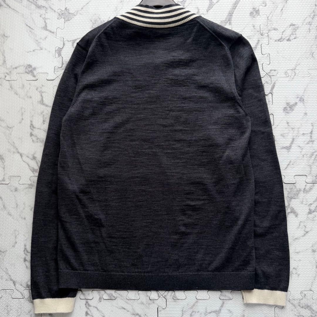 極美品✨19AW GUCCI グッチ BEE刺繍 Vネックニット グレー L