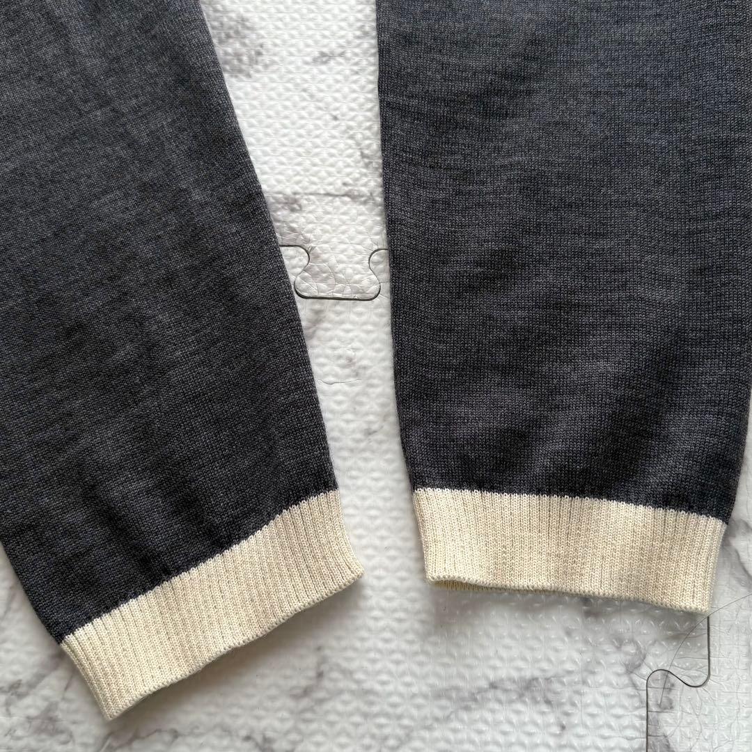 極美品✨19AW GUCCI グッチ BEE刺繍 Vネックニット グレー L