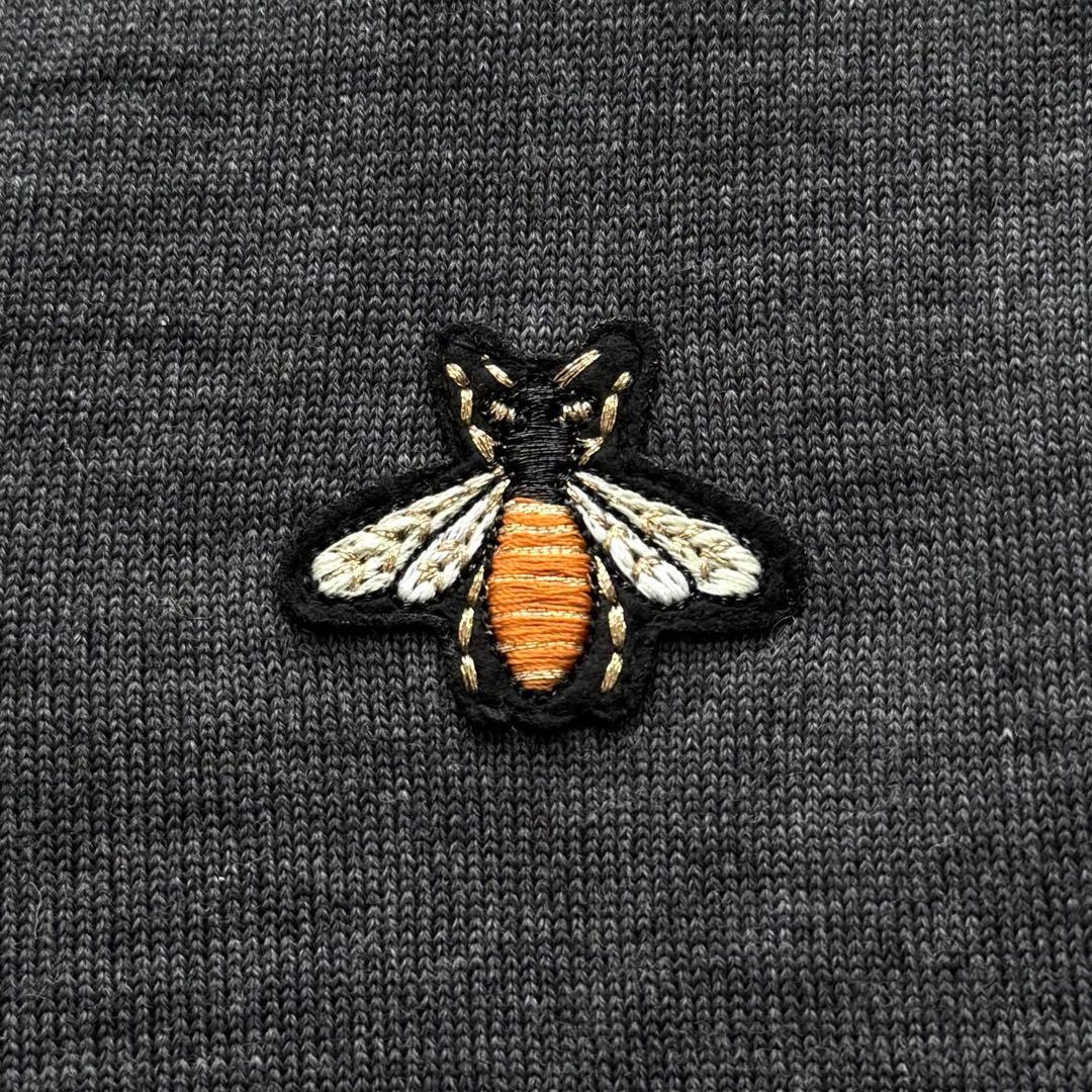 極美品✨19AW GUCCI グッチ BEE刺繍 Vネックニット グレー L