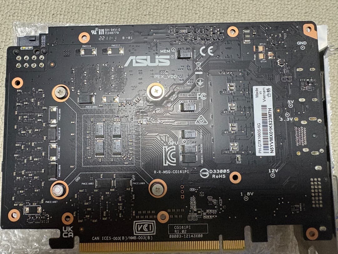 グラフィックボード・グラボ・ビデオカード ASUS GeForce GTX 1660 SUPER 6GB