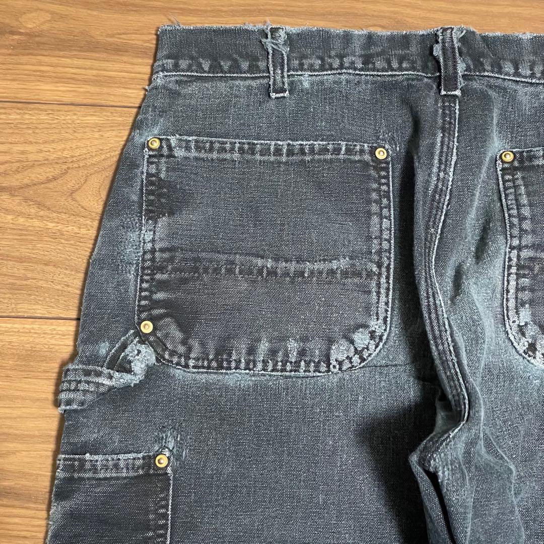 carhartt ダブルニー ブラック アメリカ製 W34L29.5