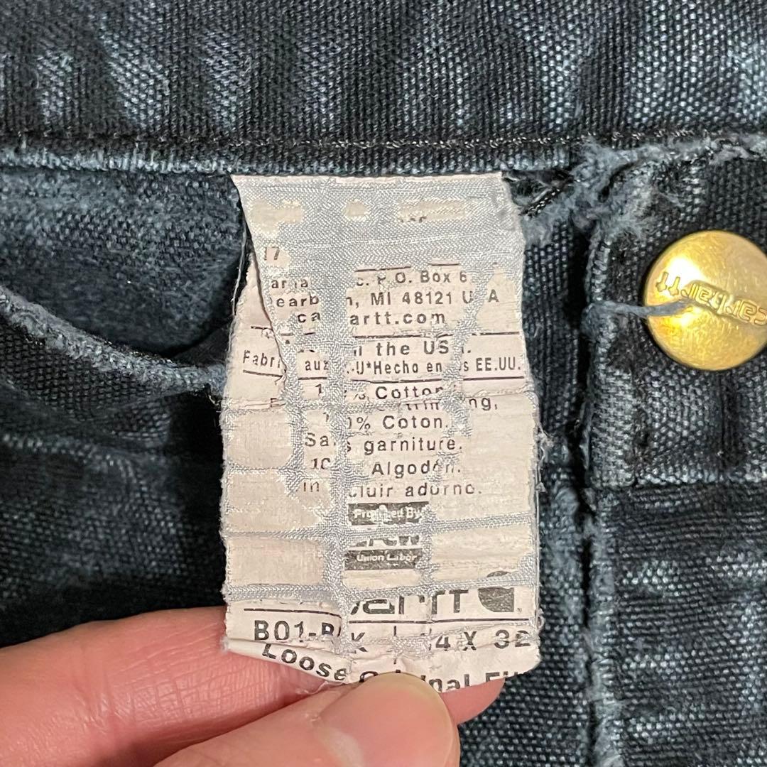 carhartt ダブルニー ブラック アメリカ製 W34L29.5