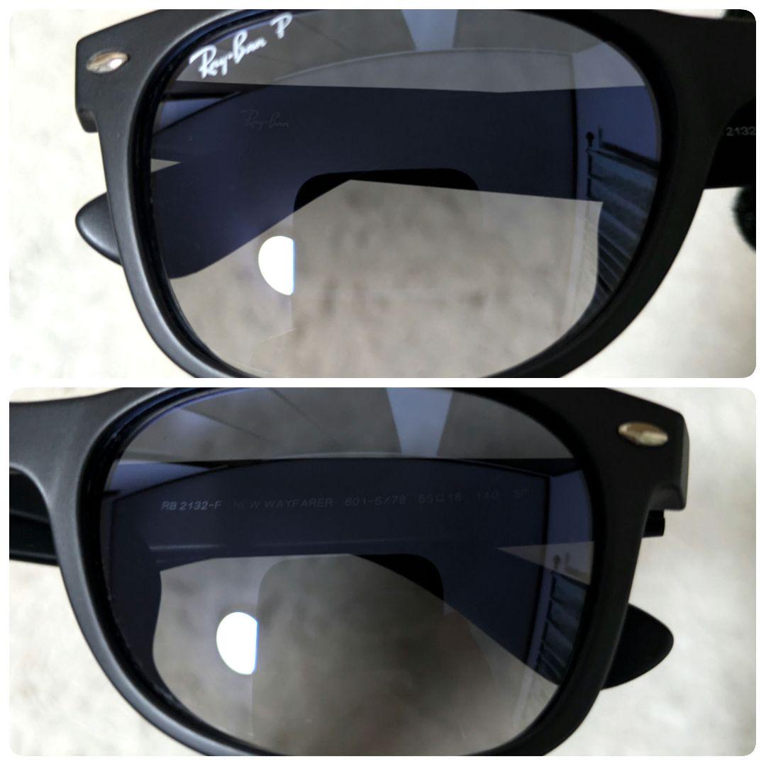 極美品 付属品完備 Ray-Ban RB2132-F 601-S/78 艶消し黒