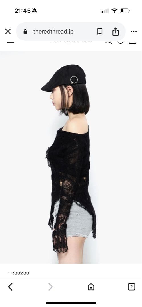 トップス theredtghread S knit fit top cocoon