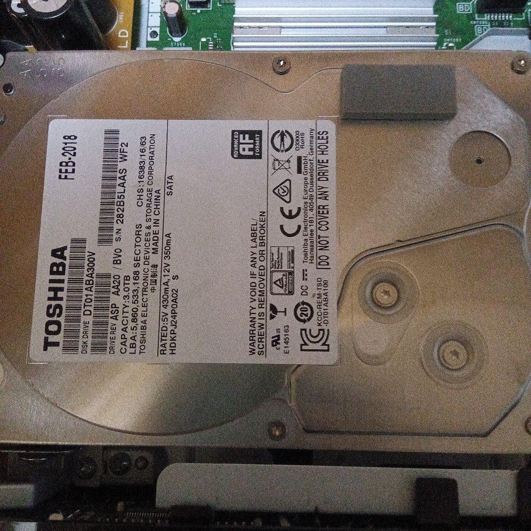 SHARP AQUOS BD-T1700 HDDは新品3TB増量交換第5弾