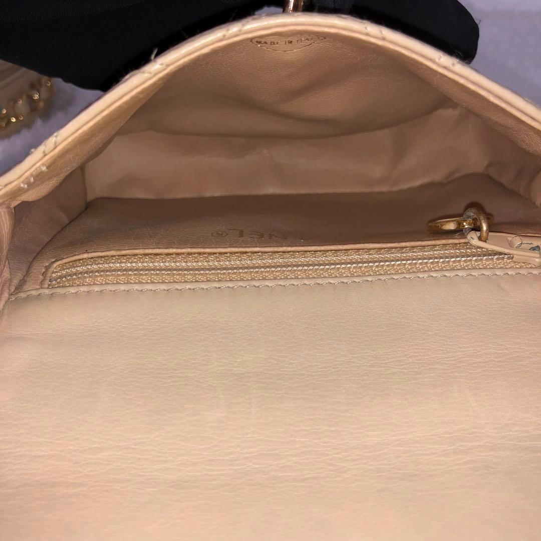 シャネル ウエストポーチ ビコローレ ラムスキン ターンロック ベージュ