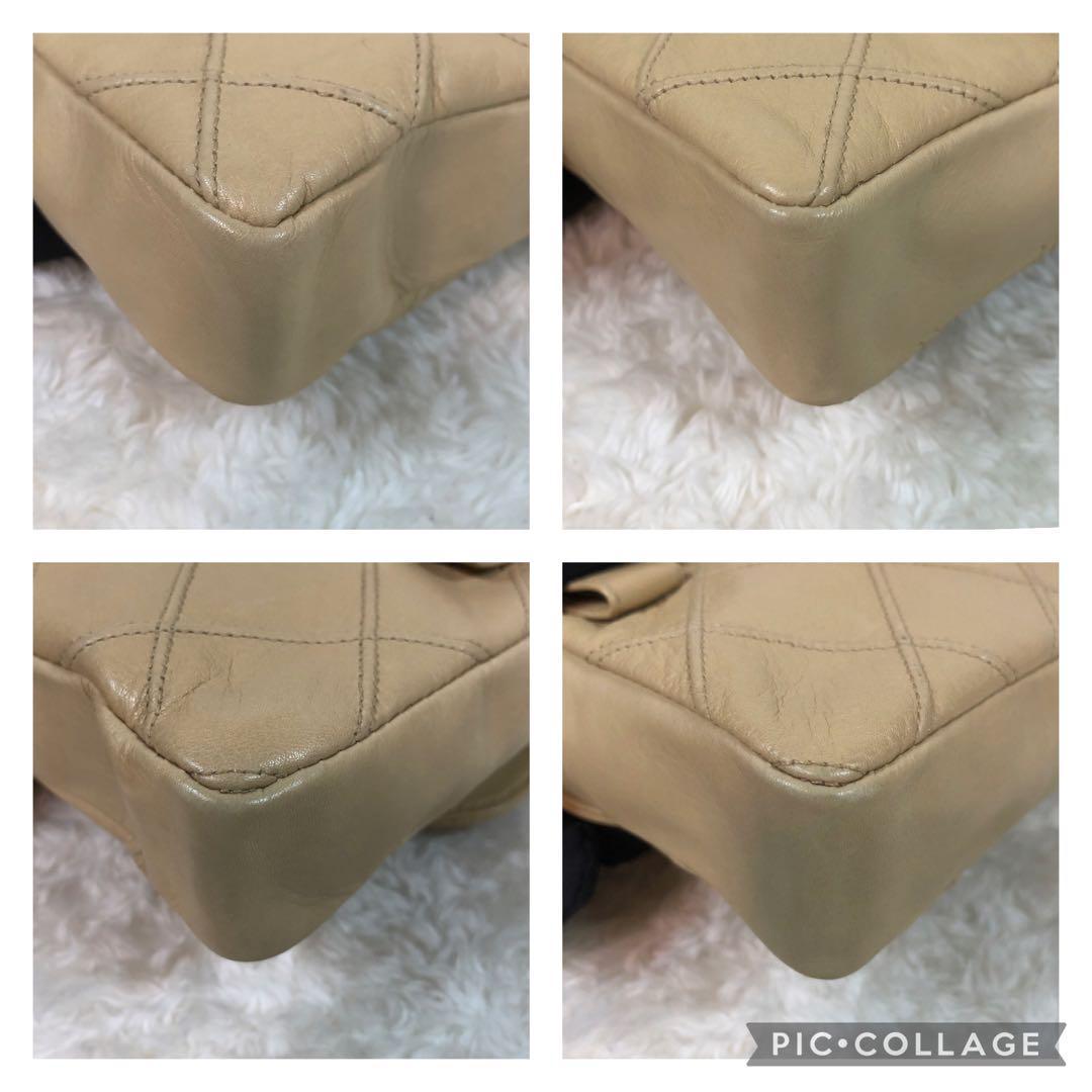 シャネル ウエストポーチ ビコローレ ラムスキン ターンロック ベージュ