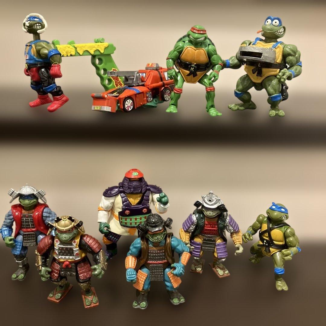 タートルズ フィギュア　サムライ　キックボクシング　ピザ　ミケランジェロ　可動式