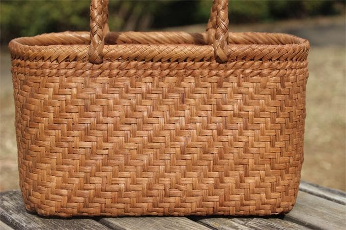 最高 山葡萄 蔓 かごバック 籠 巾着 職人の手作り かご バック