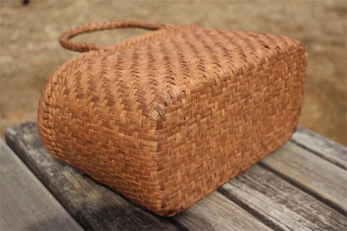 最高 山葡萄 蔓 かごバック 籠 巾着 職人の手作り かご バック