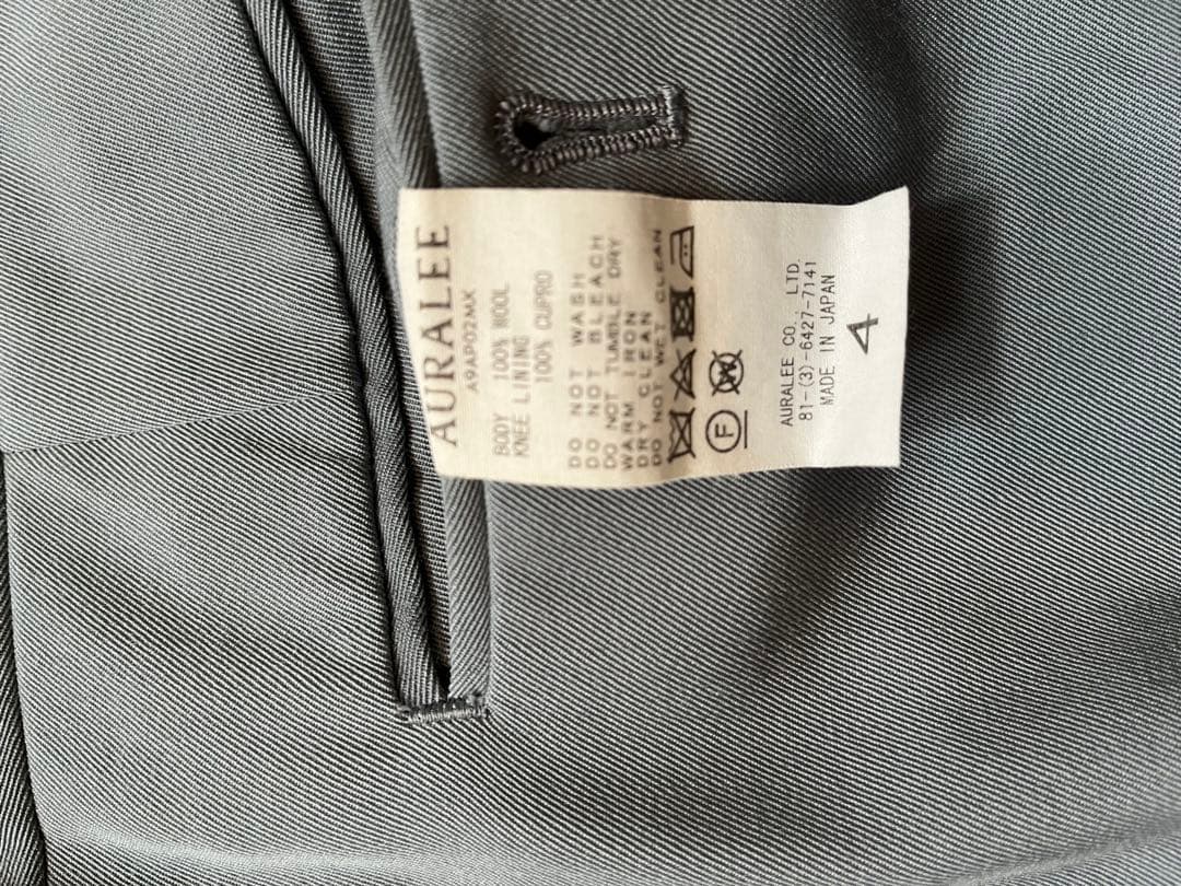 パンツ AURALEE WOOL MAX GABARDINE SLACKS 22aw