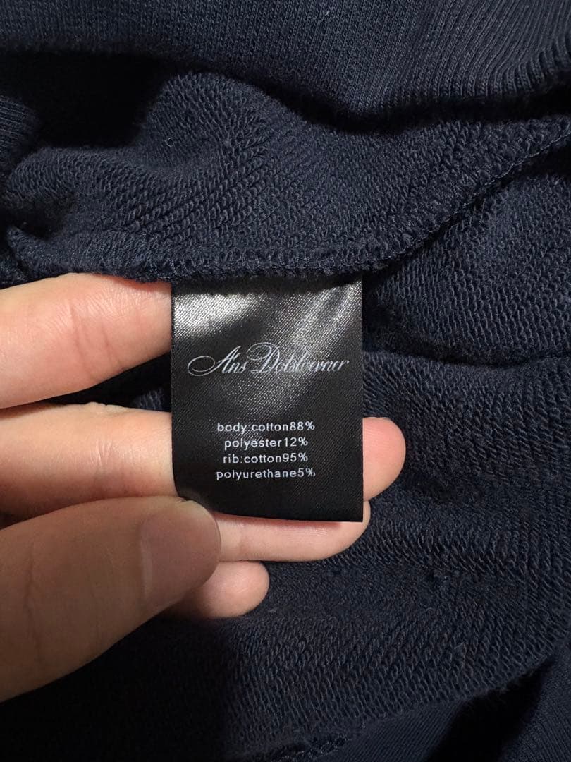 新品　ステッカー付き　Ans Dotsloevner ジップパーカー ネイビー