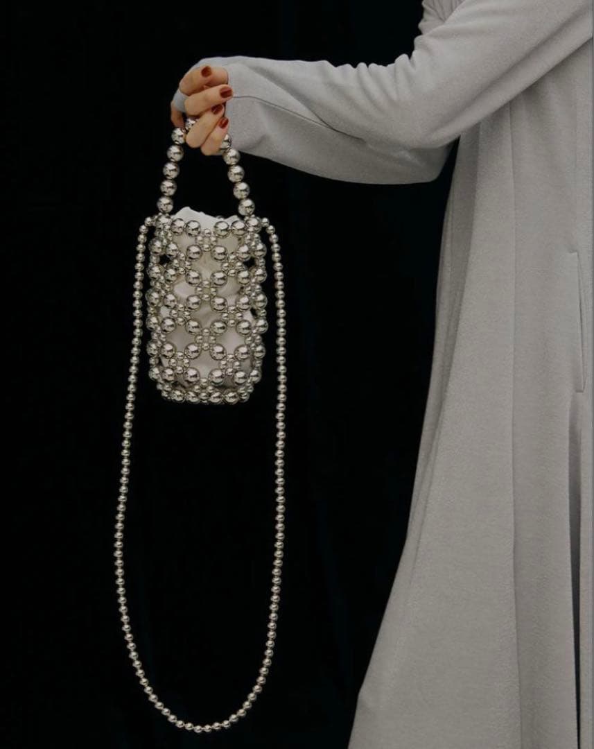 【完売品】Ameri vintage L BALL BEADS BAG