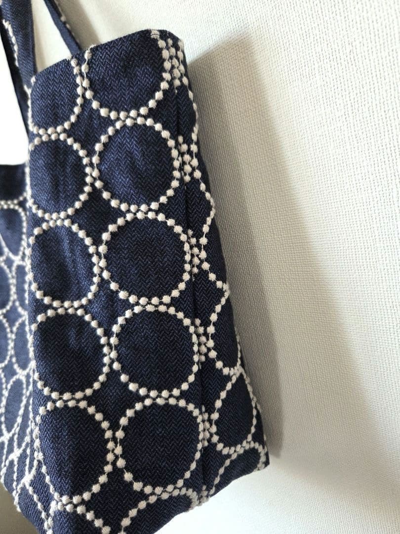 タンバリン　ネイビー■ミナペルホネン トートバッグ