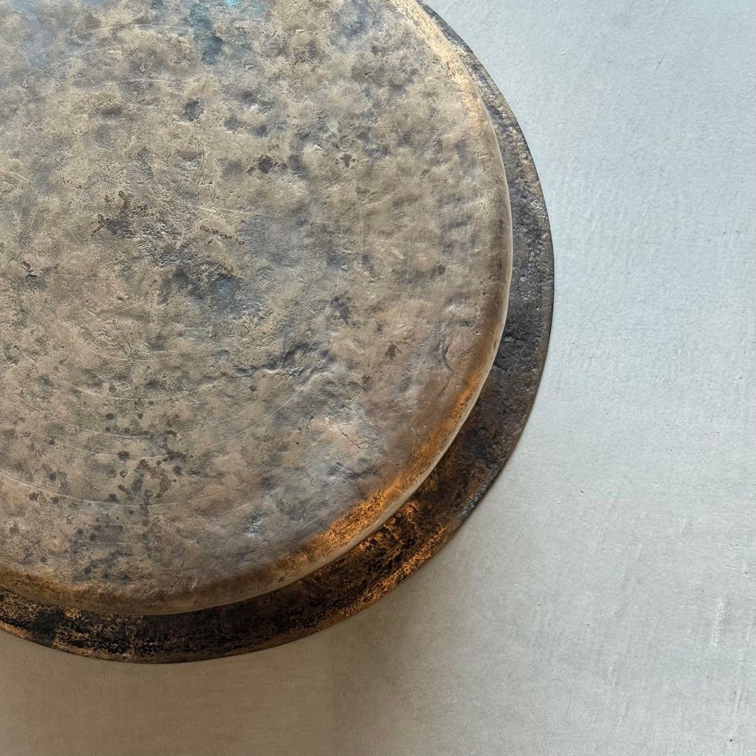 n*a様 李朝 朝鮮 真鍮 たらい 槌打ち 民藝 アンティーク