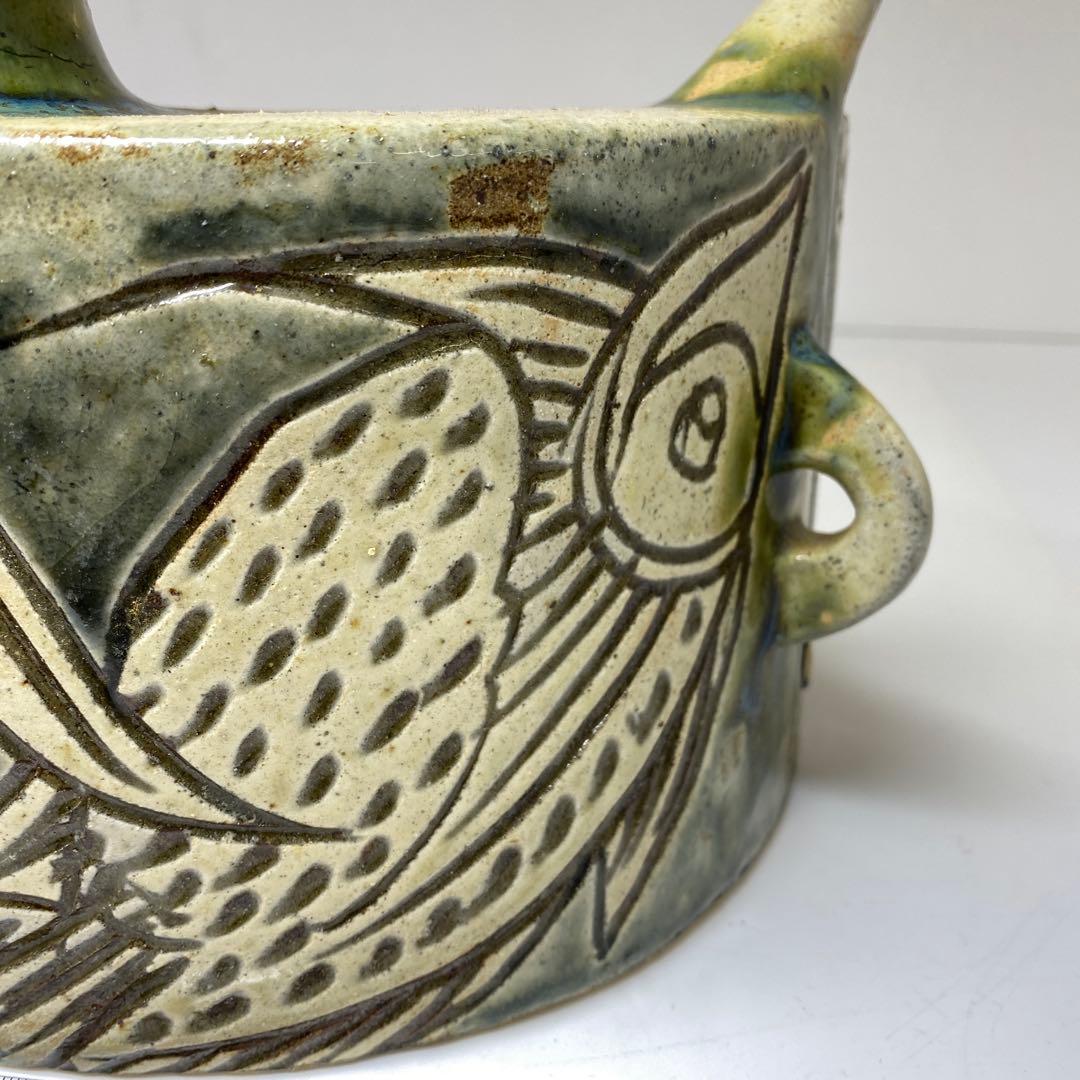 人間国宝　金城次郎　壷屋焼　徳利　最大幅約25㎝　東Y7-0214☆2Fトヒウ