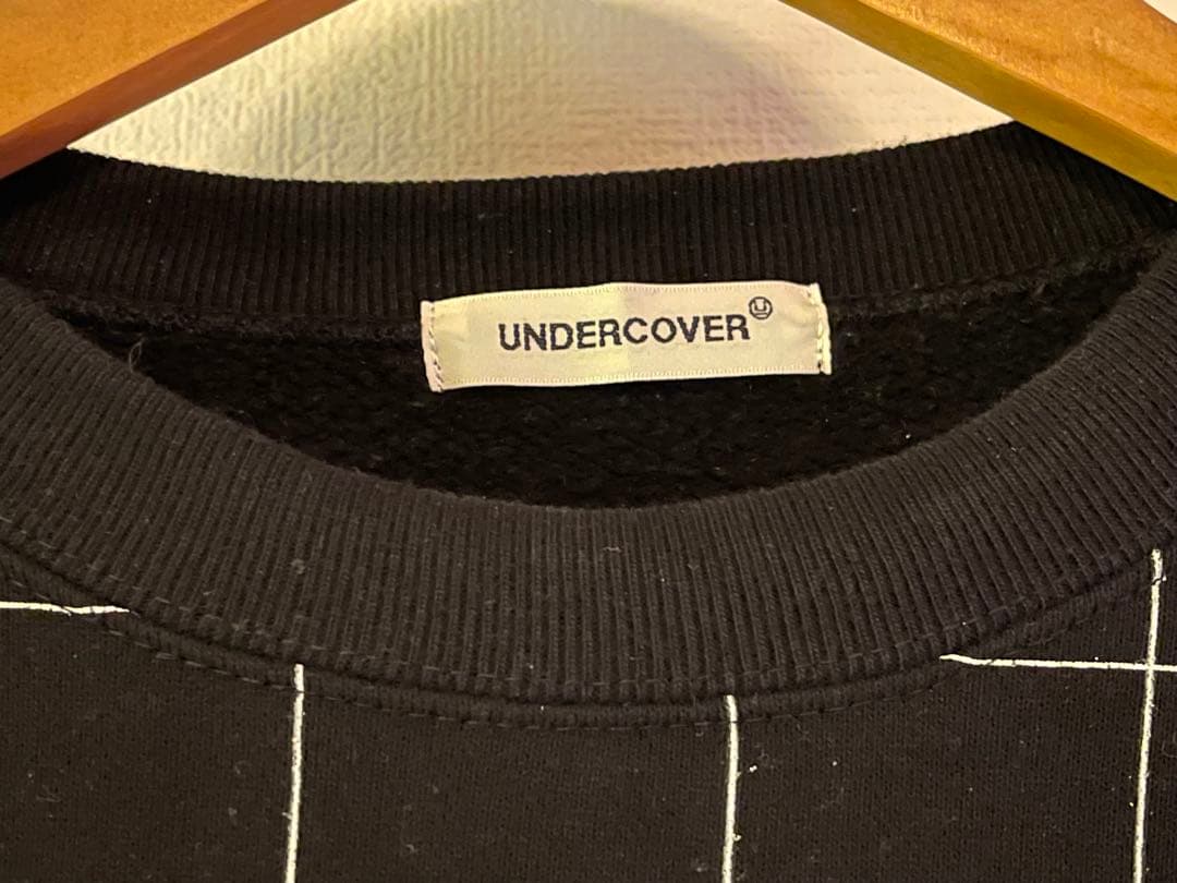 UNDERCOVER チェック柄　スウェット　ブラック　3