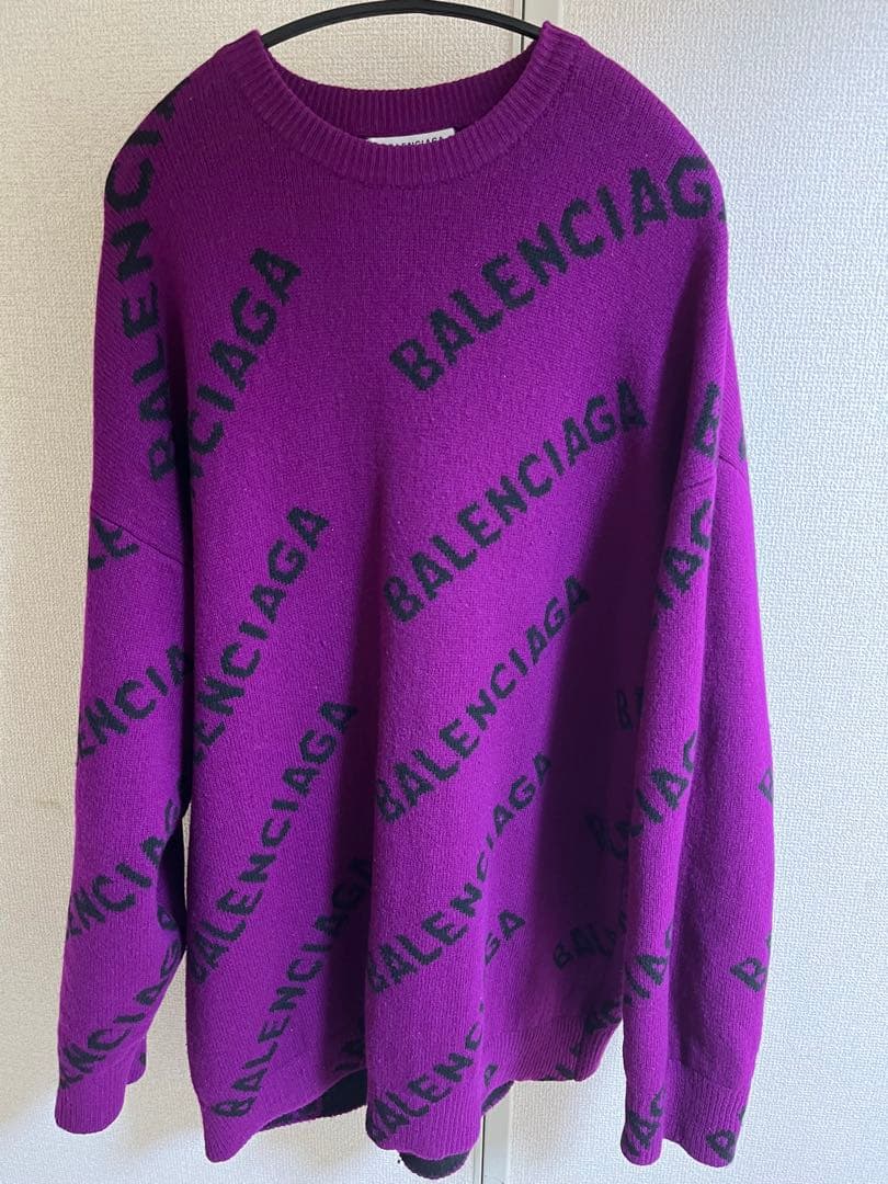BALENCIAGA ユニセックス ニット セーター パープル