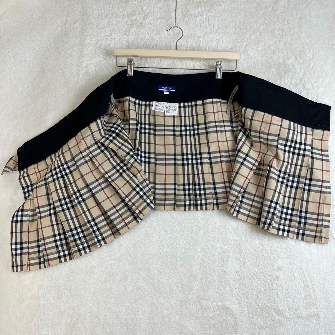 OK様　【美品】バーバリーブルーレーベル ノバチェック プリーツ ラップスカート