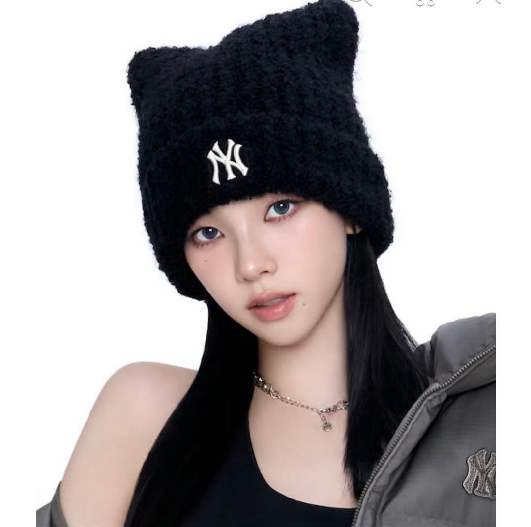 MLB KOREA Plush Miyaong Beanie ネコ耳
